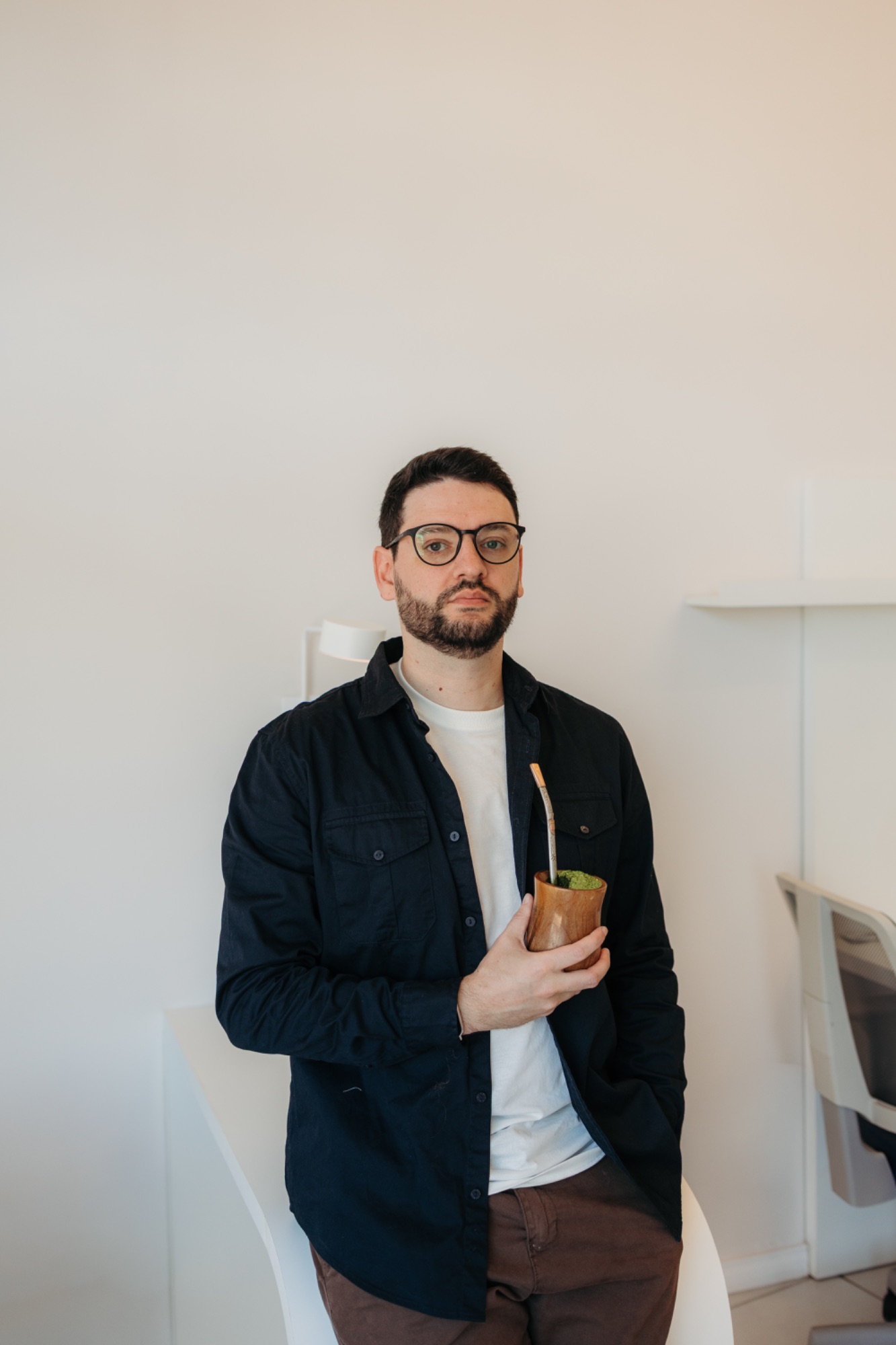 Antonio com chimarrão